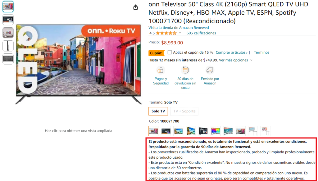 Opiniones Amazon Renewed en México